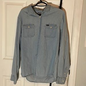 RVCA Blue button down.